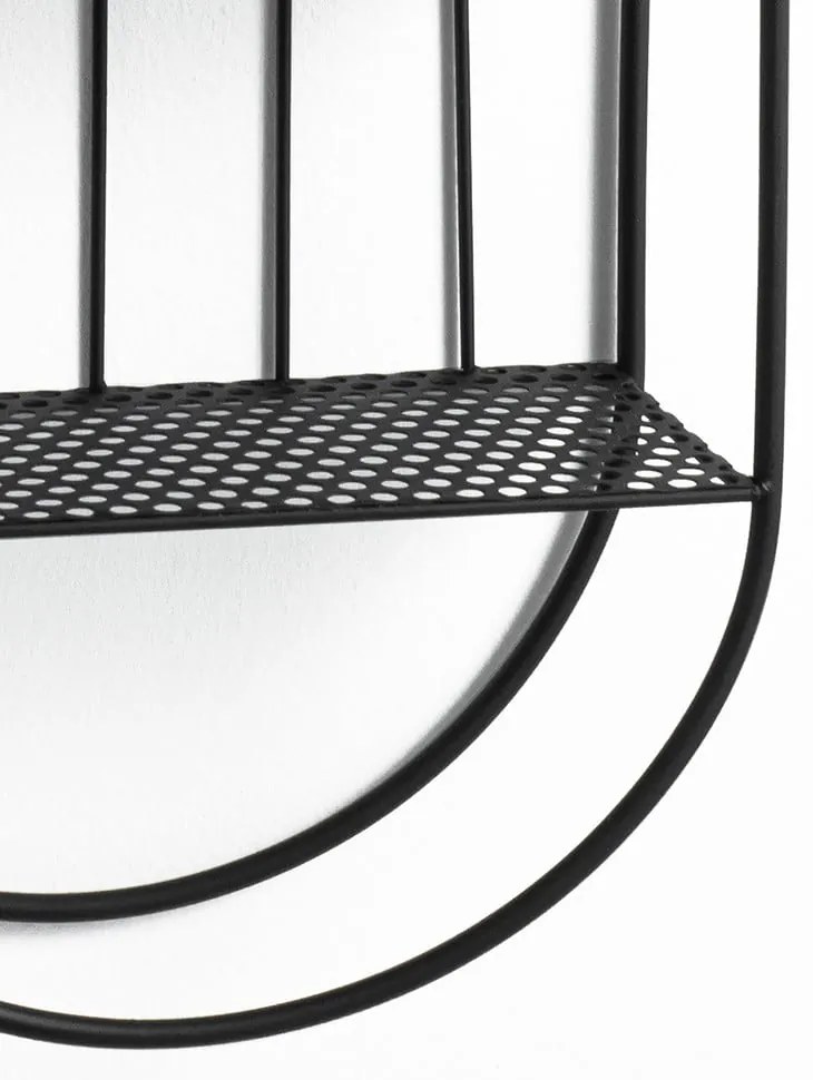 Черен стенен рафт Joshua - Tomasucci