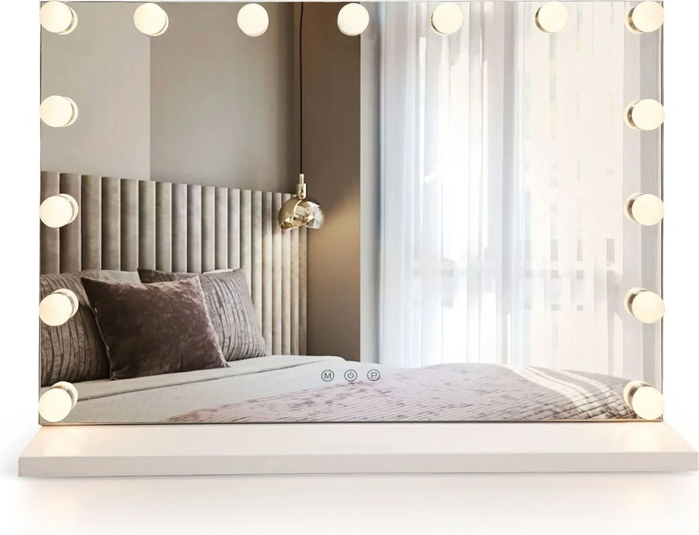 Огледало LED HOLLYWOOD White 80x60