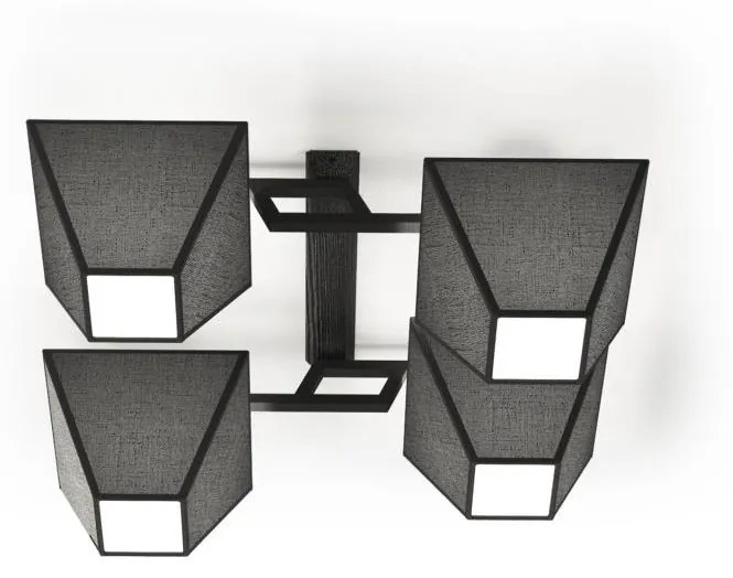 повърхностно монтиран Полилей ROOF 4xE27/40W/230V черна