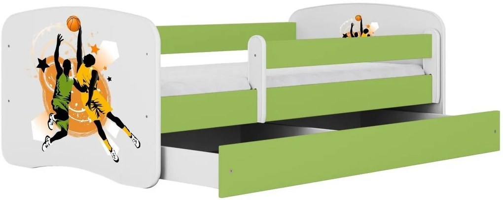 Детско легло Babydreams Cartoon-Prasino-140 x 70-Basketball
