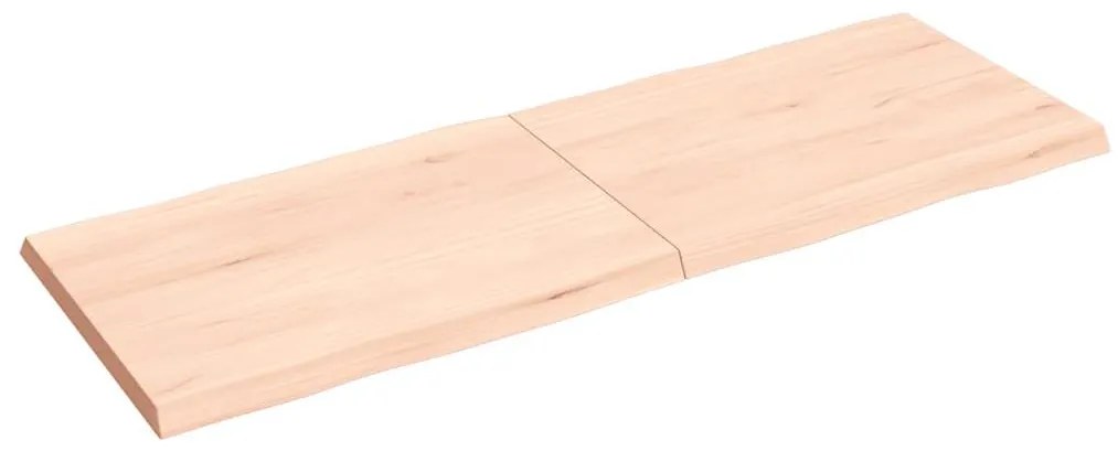 363898 vidaXL Плот за маса 140x50x(2-4) см необработено масивно дърво жив ръб