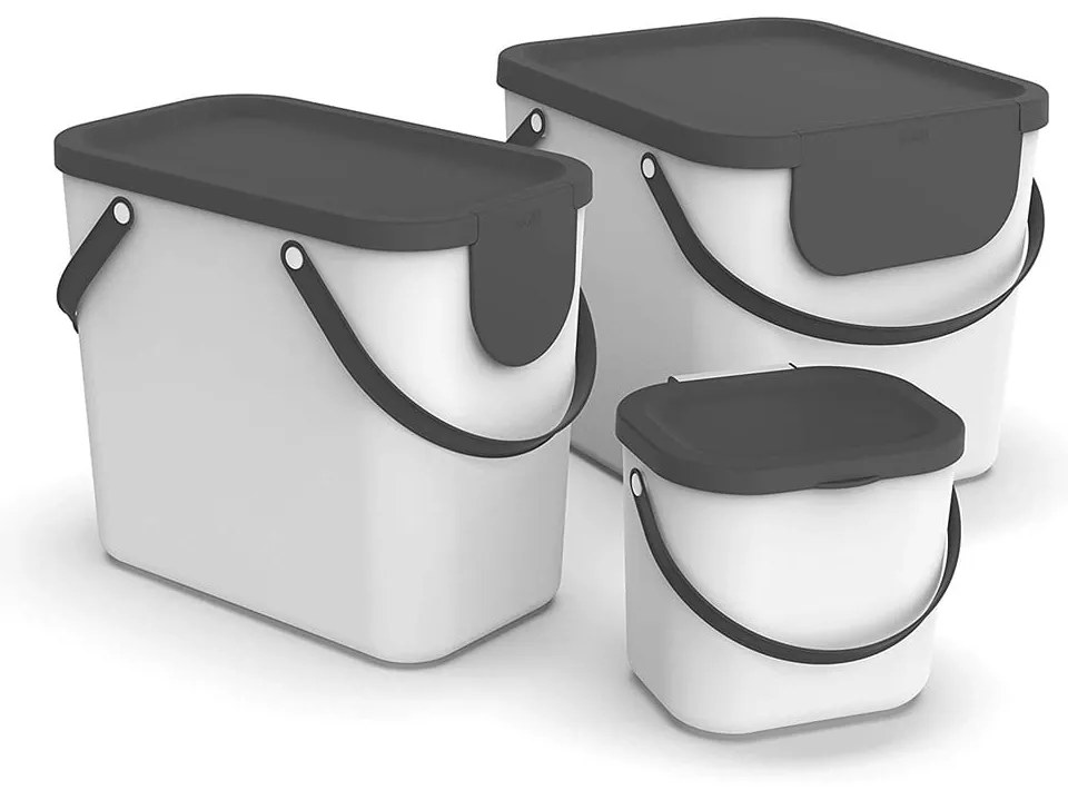 Бял контейнер за компостируеми отпадъци 6 L Albula - Rotho