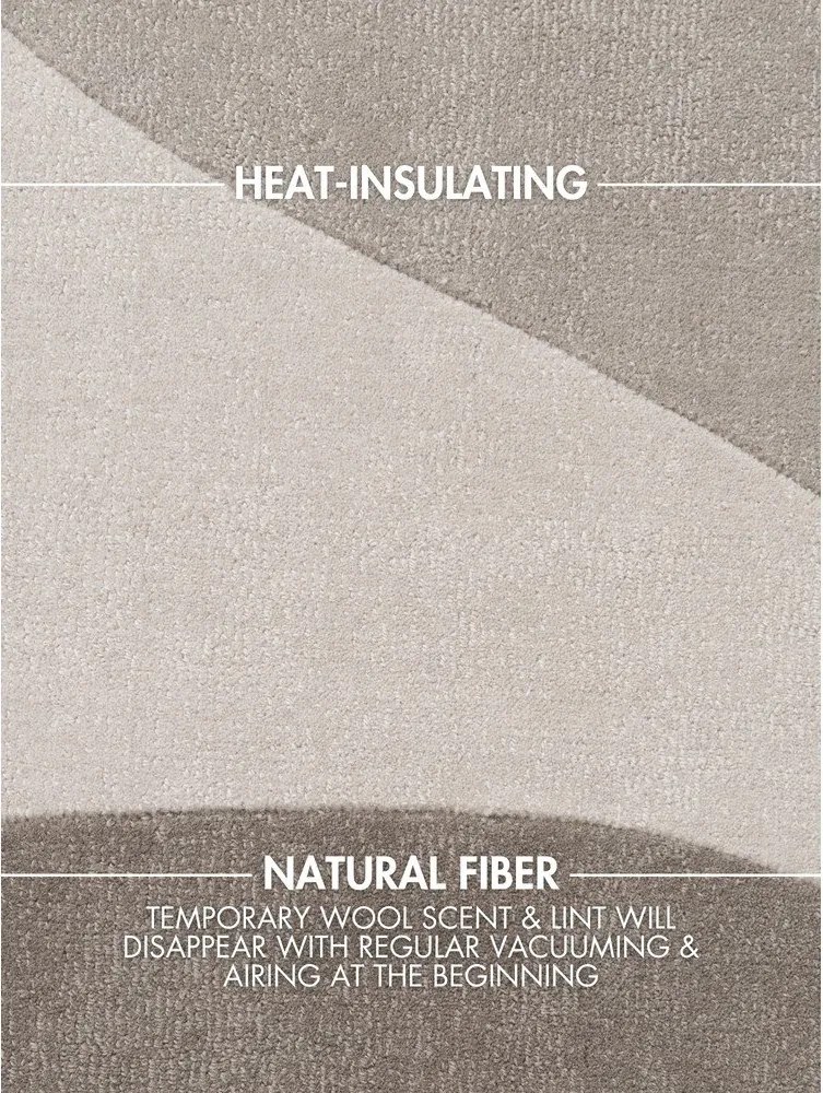 Бежов ръчно изработен вълнен килим 120x170 cm Hackney Clarissa – Ted Baker