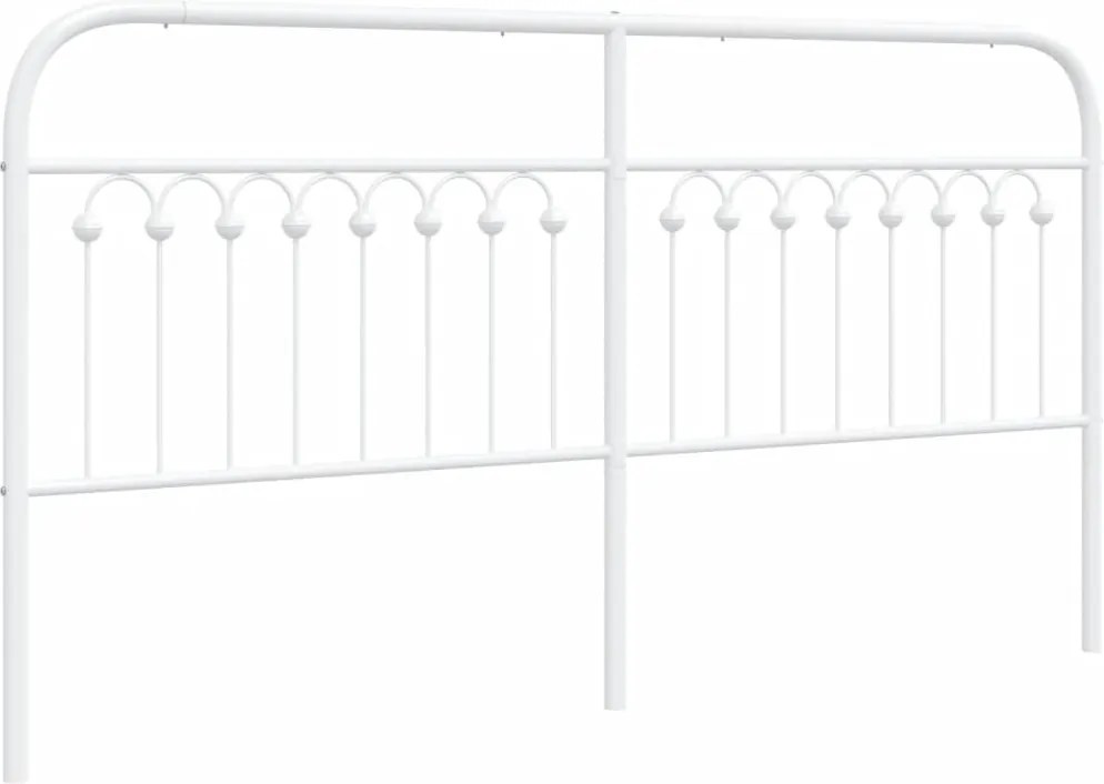 376685 vidaXL Метална резервна табла за легло, бяла, 180 см