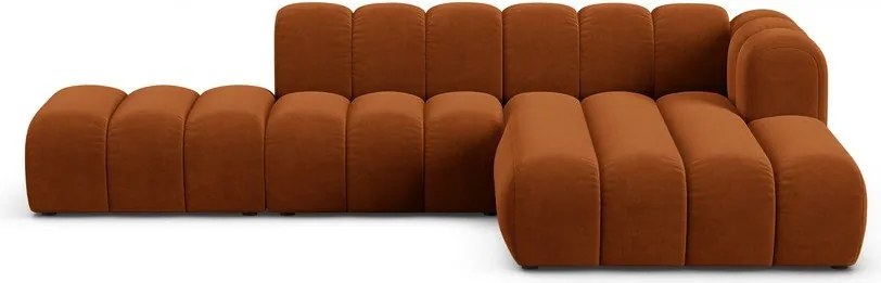 Оранжев ъглов диван (десен ъгъл) Lupine – Micadoni Home