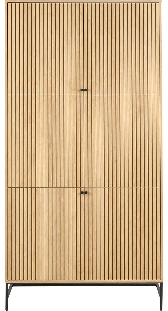Гардероб от дъбов декор в естествен цвят 99x200x60 cm Albany – Actona