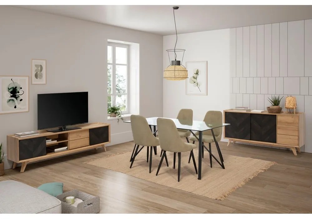 Светлозелени трапезни столове в комплект от 4 Mani - Marckeric