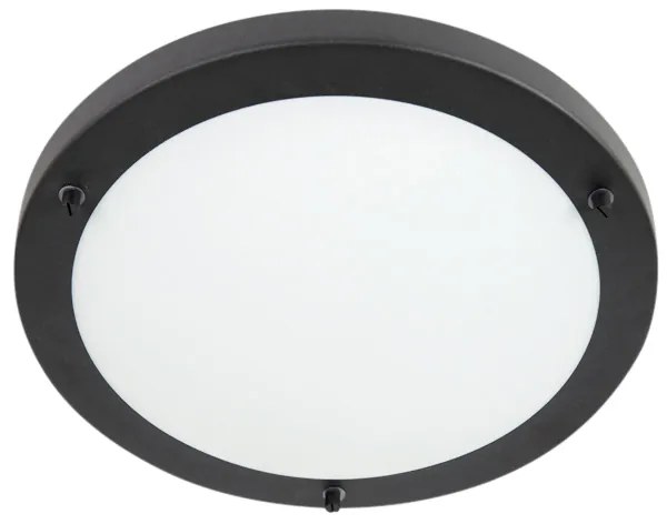 Интелигентен таванен аплик черен 31 см с WiFi A60 IP44 - Yuma