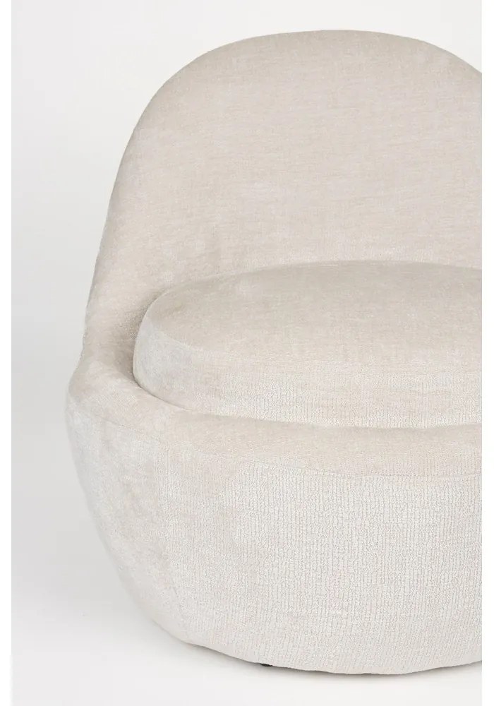 Кремаво кресло Nash – White Label