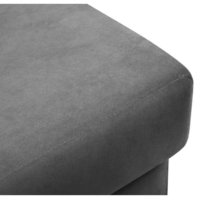 Светлосива кадифена табуретка Kyoto – Cosmopolitan Design