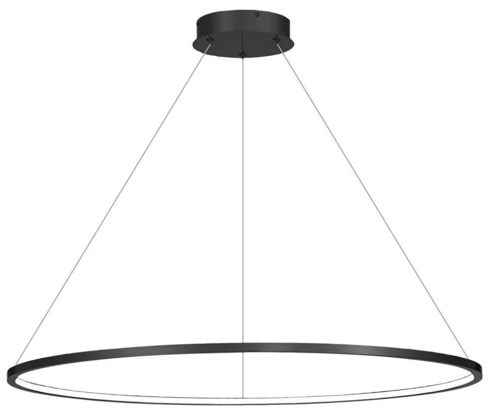 LED Пендел за баня SATURNO LED/57W/230V Ø 100 см IP44 антрацит