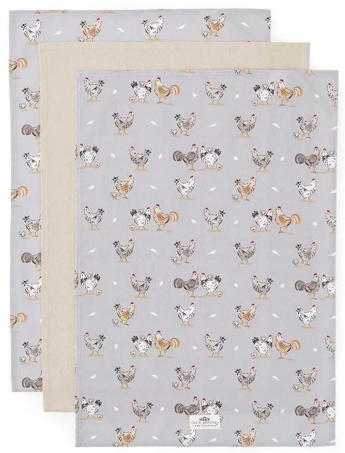 Памучни кърпи за съдове в комплект от 3 бр. 45x65 cm Hen House – Cooksmart ®