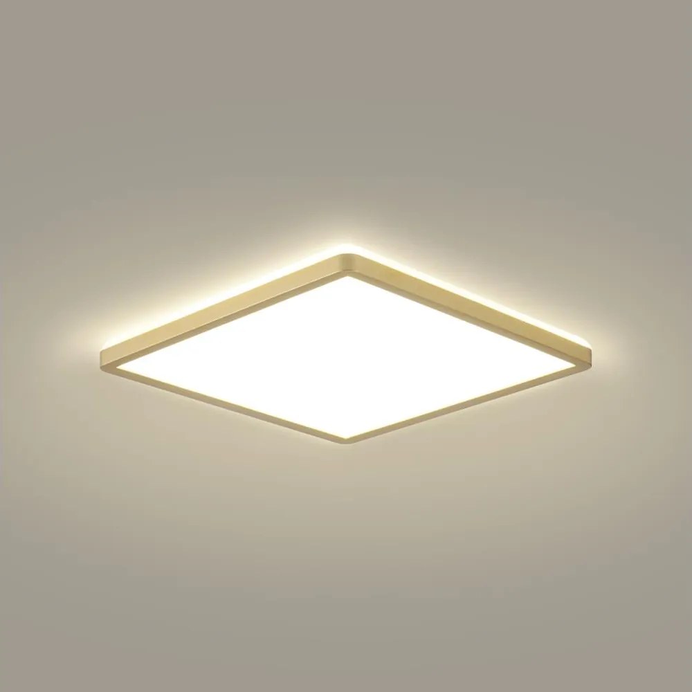 Brilagi - LED осветително тяло за баня ULTRA SLIM LED/24W/230V 42x42 cm златисто IP54