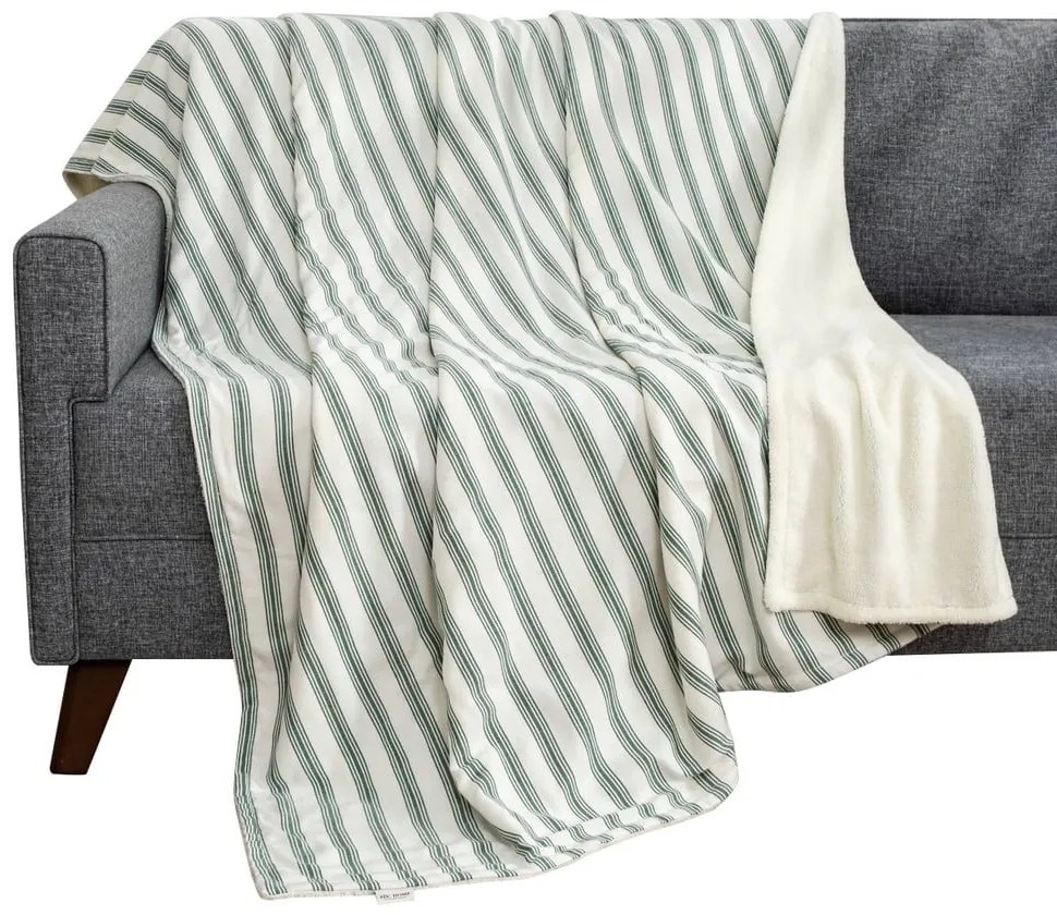 Бяло-зелено одеяло 150x190 cm Soren Wellsoft – Mijolnir
