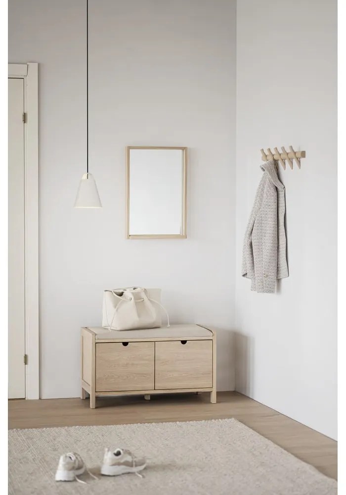 Стенна закачалка от дъбово дърво в естествен цвят Hillmond - Rowico