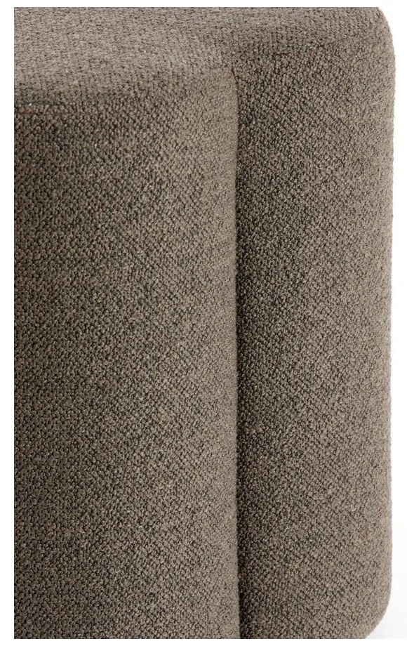 Кафява табуретка от плат букле Nalani – Light & Living