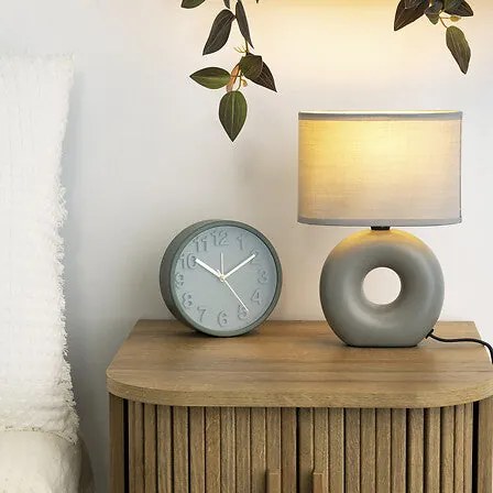 Нощна лампа atmosphera Baru, 25 cm, Керамика - Бял