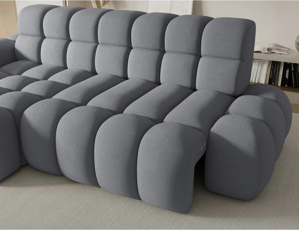 Сив разтегателен ъглов диван (ляв ъгъл) Ceedro – ELTAP