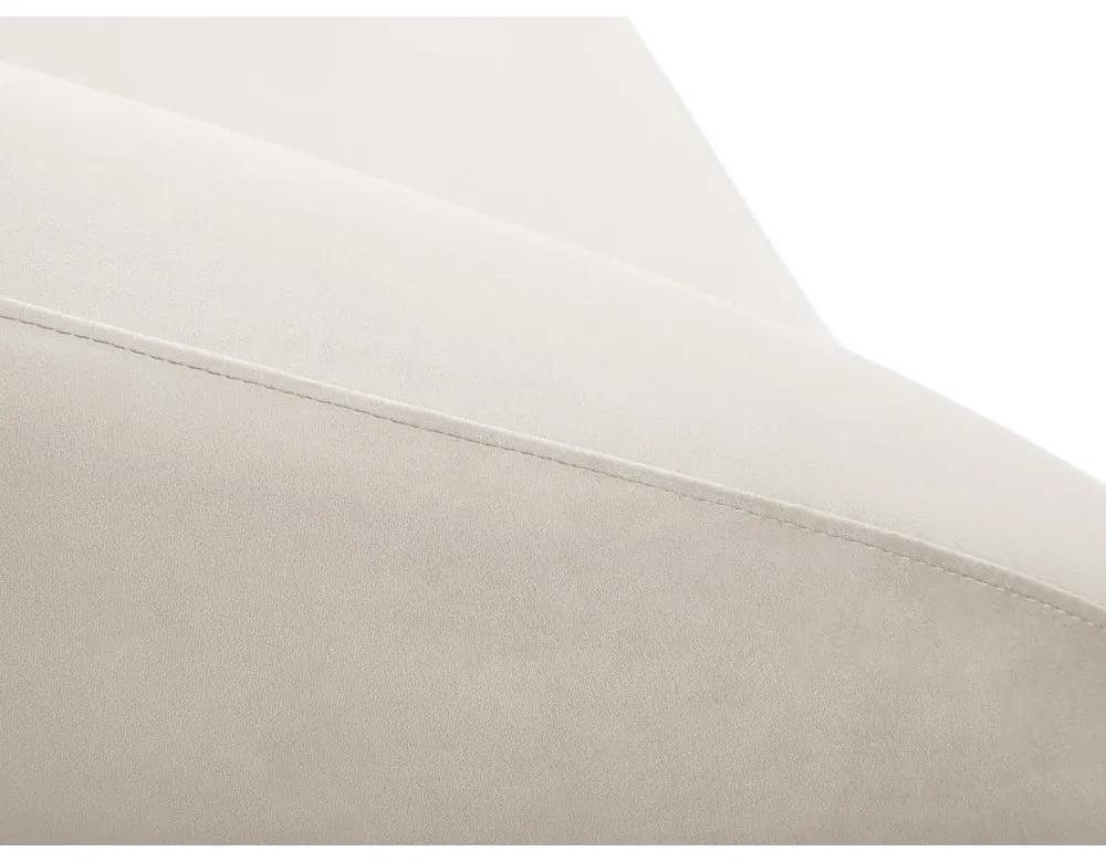 Бял кадифен диван 237 cm Santi – Interieurs 86