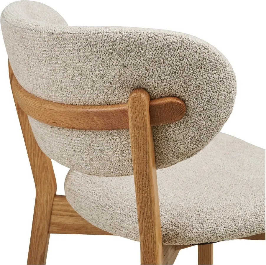 Бежов/в естествен цвят тапициран трапезен стол Dunkirk – House Nordic