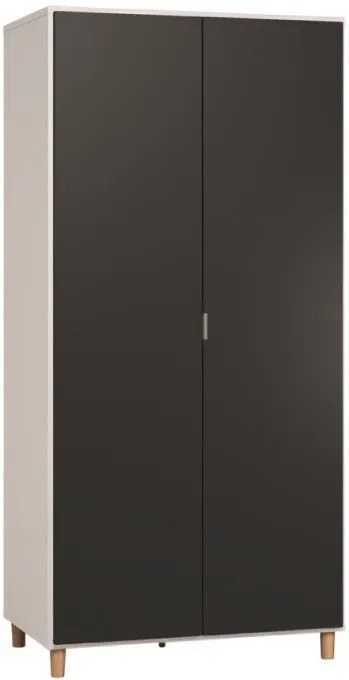 Гардероб Simple 2-врата-White - Black