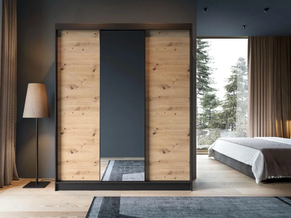 Плъзгащ се гардероб Svole III с Огледало