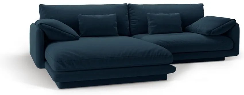 Тъмносин ъглов диван (ляв ъгъл) Torino – Micadoni Home