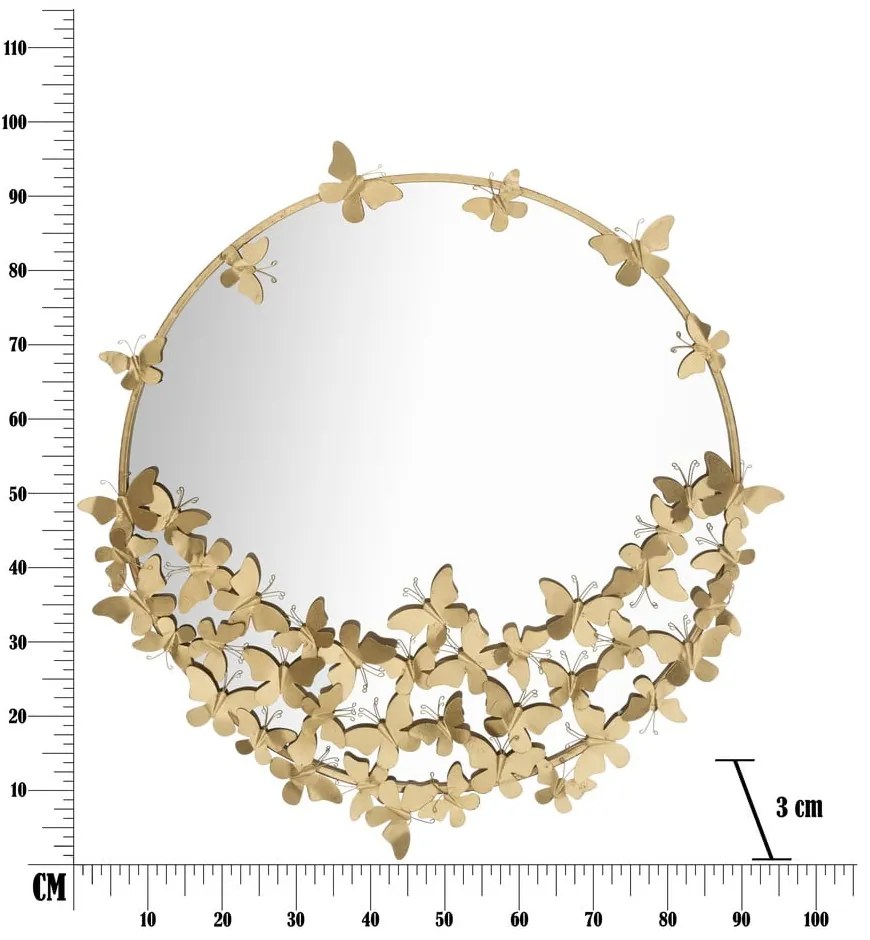 Огледало за стена в златисто Кръгло ново, ø 91 cm - Mauro Ferretti