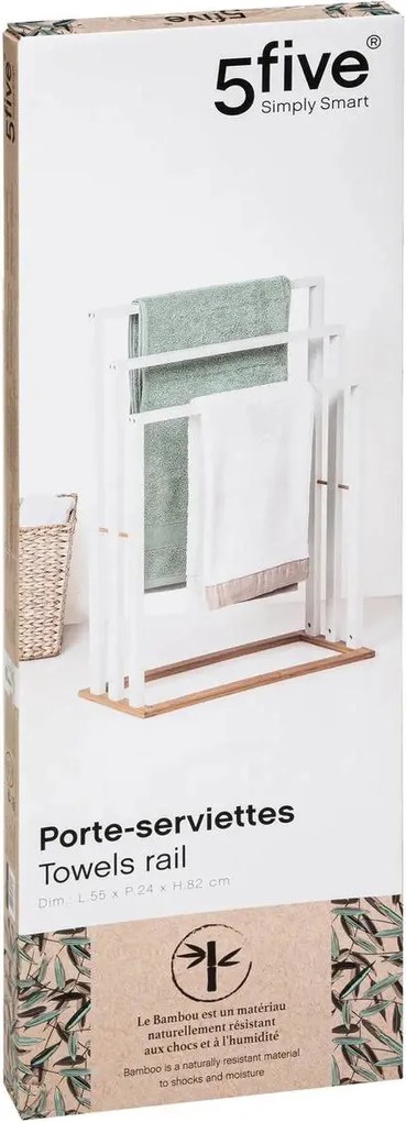 Поставка за кърпи 5five Natureo - Бял