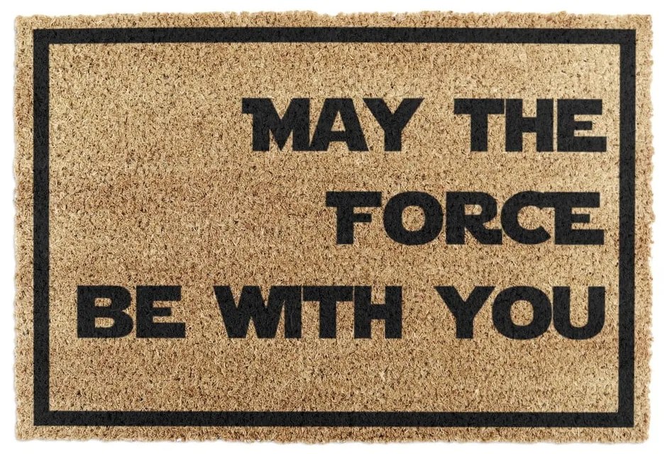 Изтривалка от кокосови влакна 40x60 cm May the Force Be With Your – Artsy Doormats