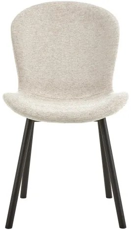 ФИОРА Бежов (тъкан Апиа 453) / черни крака – МОДЕРЕН ТАПИЦИРАН С ЧЕНИЛ СТОЛ ЗА ДНЕВНА/ТРАПЕЗАРИЯ