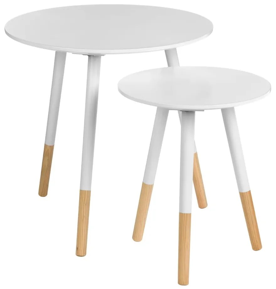 Комплект от 2 кръгли помощни маси Viborg - Premier Housewares