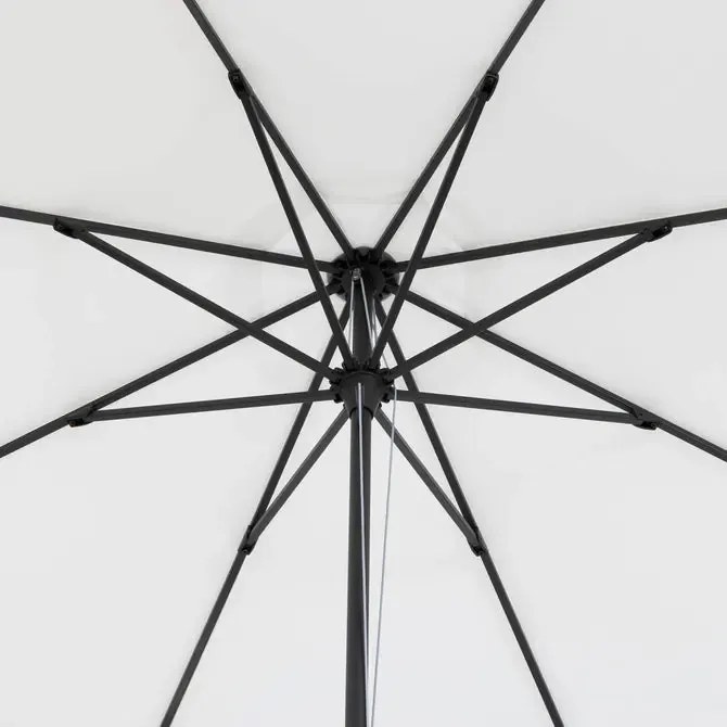 Прав чадър Hesperide Maluvia, Olefin материя, Бял, 3.5 m