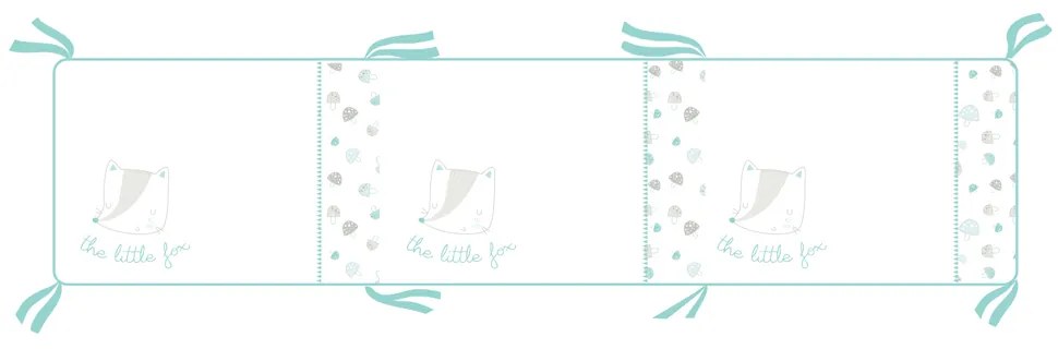 KIKKA BOO Бебешки обиколник с вата и връзки 210 см. LITTLE FOX