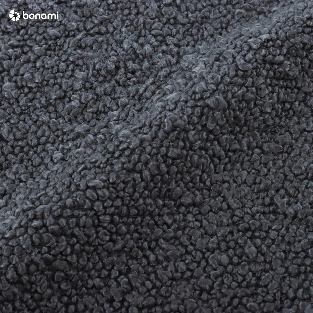 Тъмносива табуретка от плат букле Molino - Micadoni Home