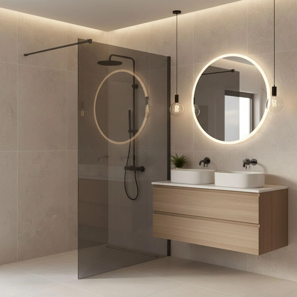 Параван за душ Rea Flexi Grey / Titan 80
