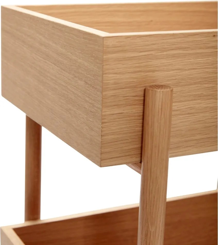 Конзолна маса от масивен дъб в естествен цвят 34x43 cm Stack – Hübsch