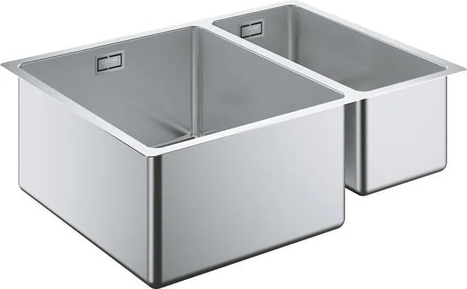 Кухненски умивалник с две купи от неръждаема стомана K700U, 585 x 440 mm