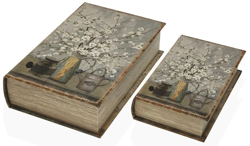 Декоративна кутия Versa Книга Lilled Пластно Дървен MDF 7 x 27 x 18 cm