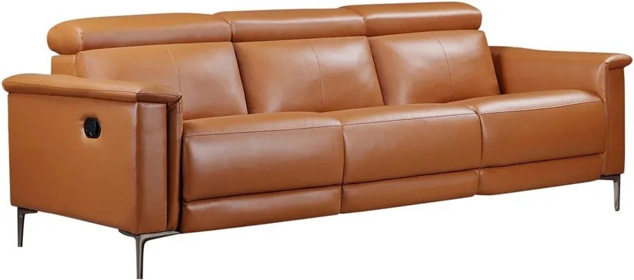 Кафяв диван от изкуствена кожа 222 cm Lund – Støraa