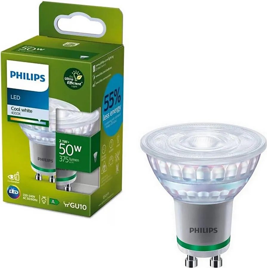 LED крушка ULTRAEFFICIENT Philips PAR16 GU10/2,1W/230V 4000K