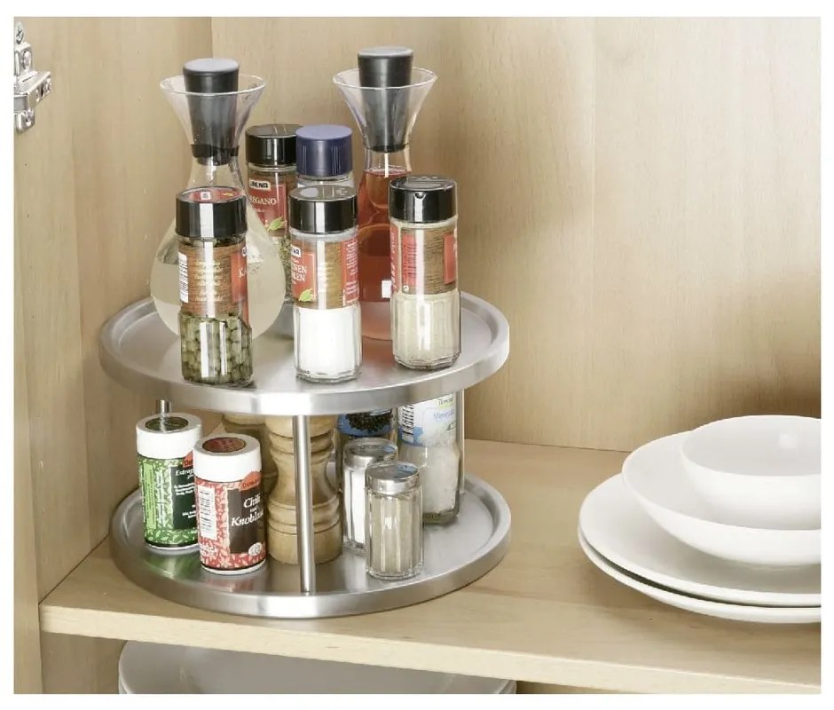 Органайзер от неръждаема стомана Wenko Turn Duo, ø 26,5 cm