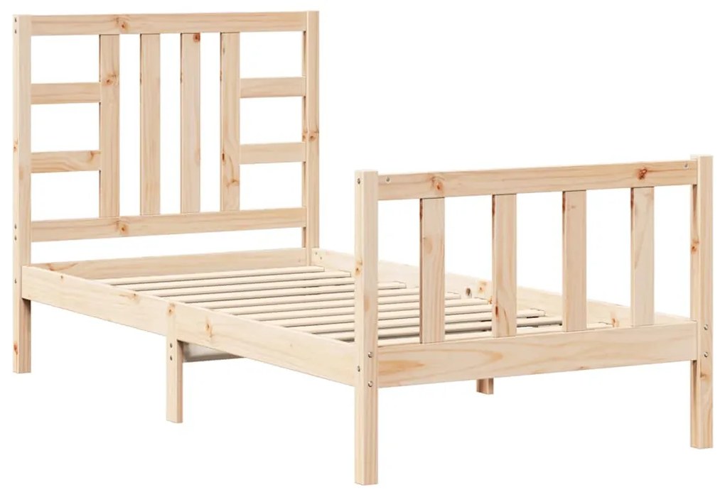 3191956 vidaXL Рамка за легло без матрак, 90x200 см, масивна чамова дървесина