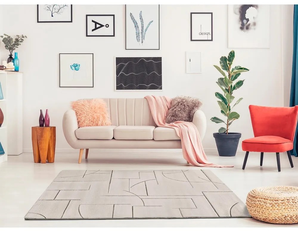 Кремав килим 160x230 cm Lena – Universal