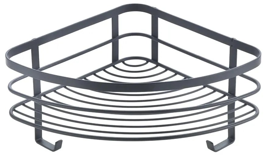 Черен стенен ъглов рафт за баня Origin - Metaltex