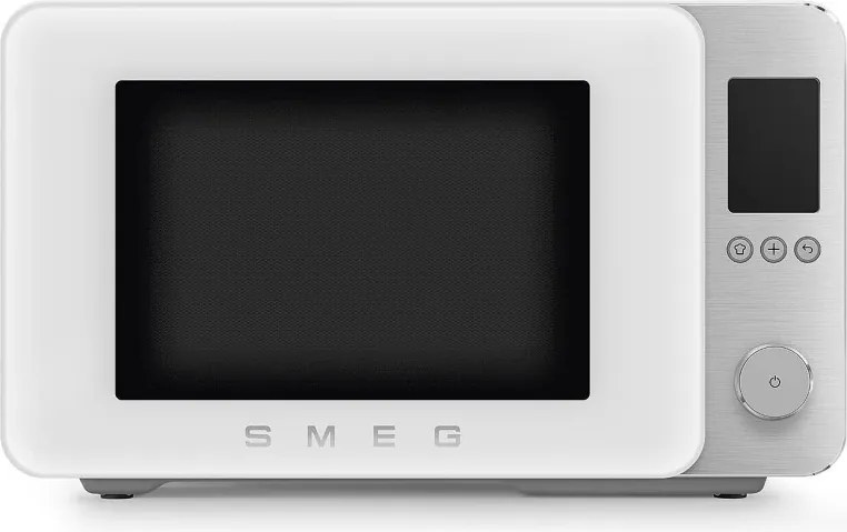 Комбинирана микровълнова фурна с горещ въздух SMEG Collezione MOC02WHMEU, 900W, 27 л, 25 програми, Плавно затваряне, Индивидуални настройки, Бял мат