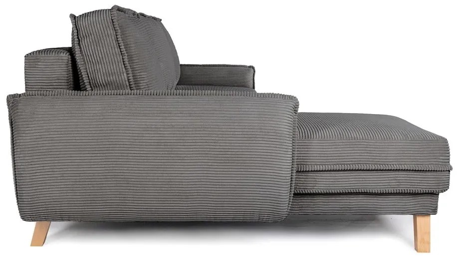 Променлив сив велурен разтегателен диван Tori - Bonami Selection