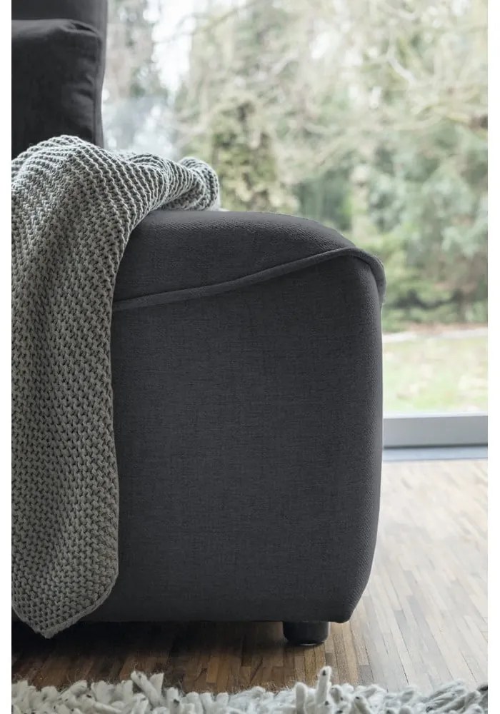 Тъмносив ъглов разтегателен диван (променлив) Homely Tommy - Miuform