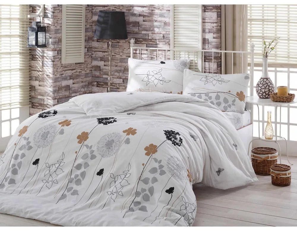 Бяло двойно удължено спално бельо 240x220 cm Atlantis – Mijolnir