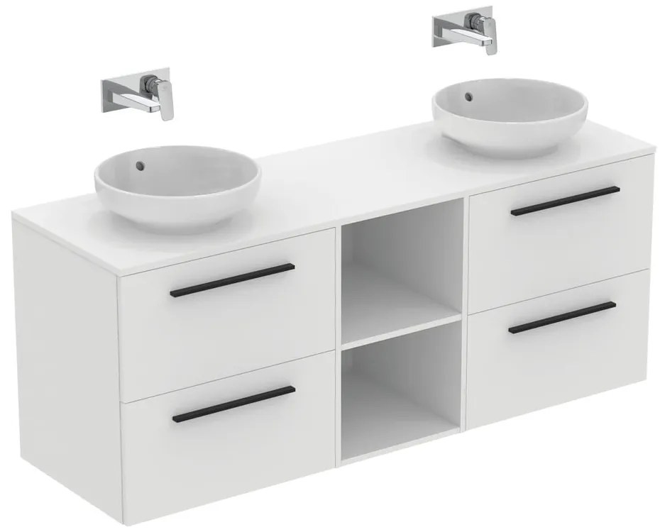 Антрацитен стенен шкаф за мивка 80x63 cm i.Life B – Ideal Standard